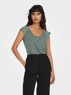 Bluzki damskie - ONLY Bluzka Petra 15315803 Zielony Slim Fit - miniaturka - grafika 1