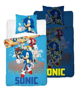Pościel 160x200 bawełniana świecąca w ciemności Sonic - Pościel dla dzieci - miniaturka - grafika 1