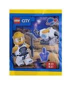 Roboty dla dzieci - LEGO City Zestaw - Astronaut with Robot 952405 polybag klocki - miniaturka - grafika 1