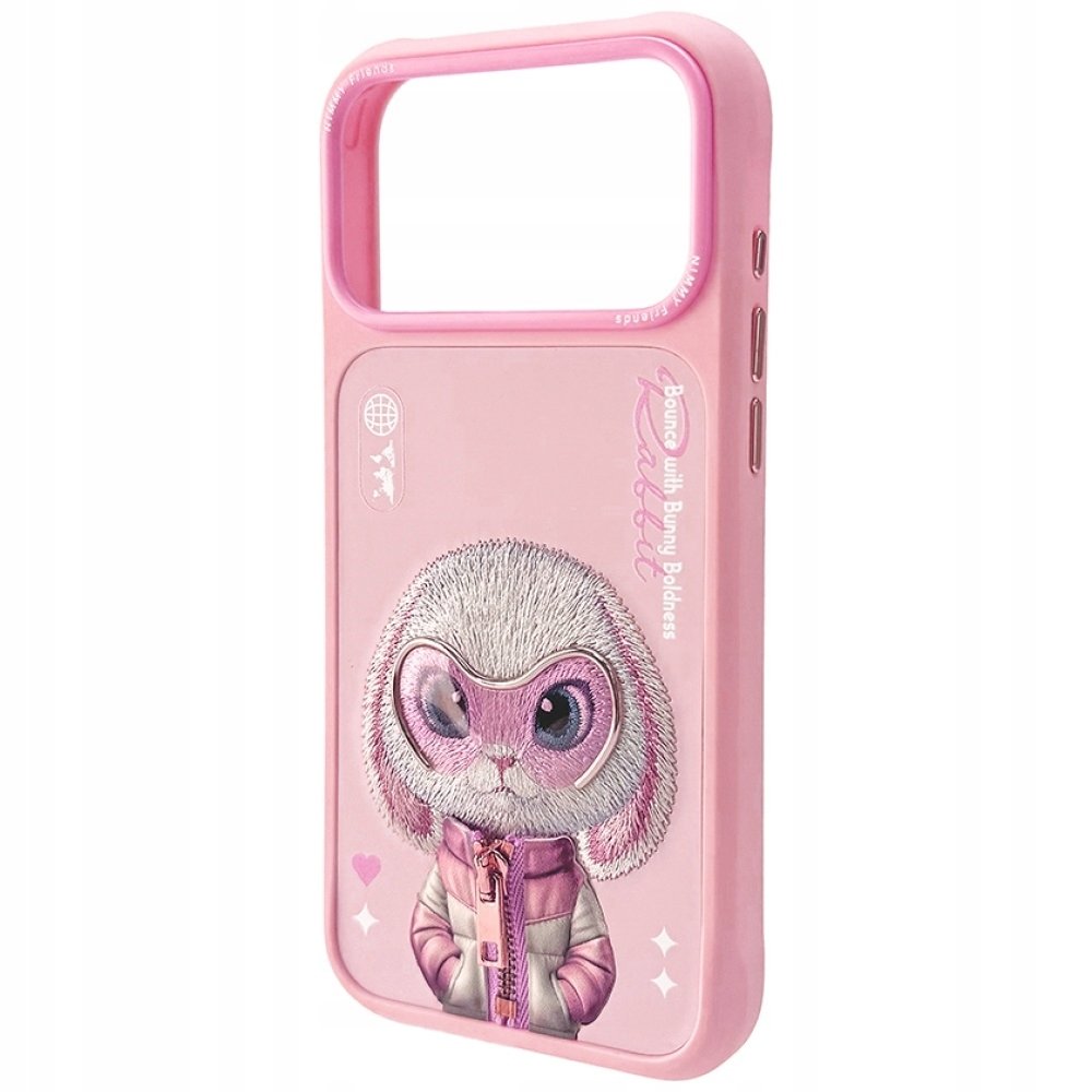 Etui Nimmy Cool&Cute 2.0 Rabbit do iPhone 17 Pro różowy