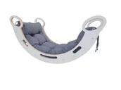 Skoczki dla dzieci - Bujak z poduszką Montessori bujaczek MDF BIAŁY M - miniaturka - grafika 1