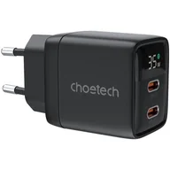 Ładowarki do telefonów - Ładowarka sieciowa GAN USB-C-USB-C Choetech PD6051 (czarna) - miniaturka - grafika 1