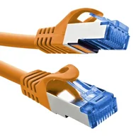 Kable miedziane - InLine® Kabel krosowy, Cat.6A, S/FTP, TPE (LSZH), CCA, PoE, LAN, Ethernet, kabel sieciowy, RJ45 Gigabit, pomarańczowy, 0,3 m, 72633O - miniaturka - grafika 1