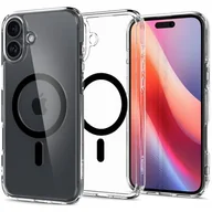 Etui i futerały do telefonów - Etui SPIGEN Ultra Hybrid Mag MagSafe do Apple iPhone 16 Przezroczysto-czarny - miniaturka - grafika 1