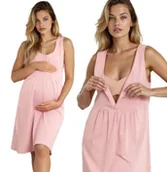 Piżamy ciążowe - Koszula Nocna Ciązowa Do Szpitala Karmienia Na Ramiączkach S/m - miniaturka - grafika 1