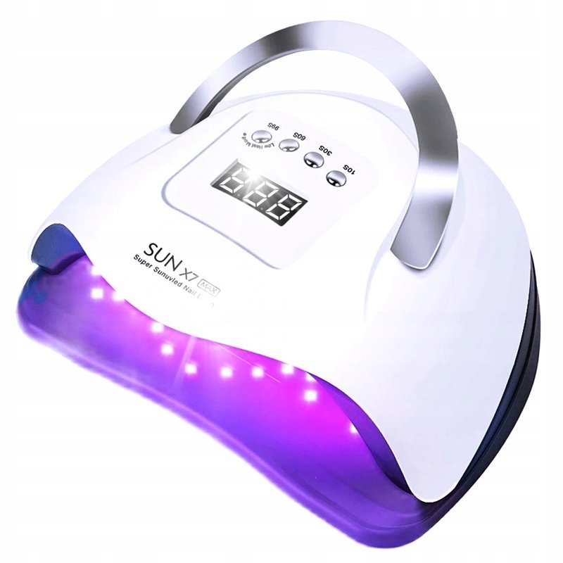 Lampa Do Paznokci Mocna Manicure Hybrydy Żele x7 Max Timer UV/LED 220W