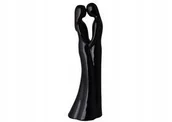 Figurki dekoracyjne - Figurka para czarna ceramiczna na prezent ślub 23 cm - miniaturka - grafika 1