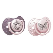 Smoczki uspokajające - Lovi, smoczek uspokajający, 0-6 miesięcy, silikonowy, dynamiczny, Botanic Girl, 2 sztuki - miniaturka - grafika 1