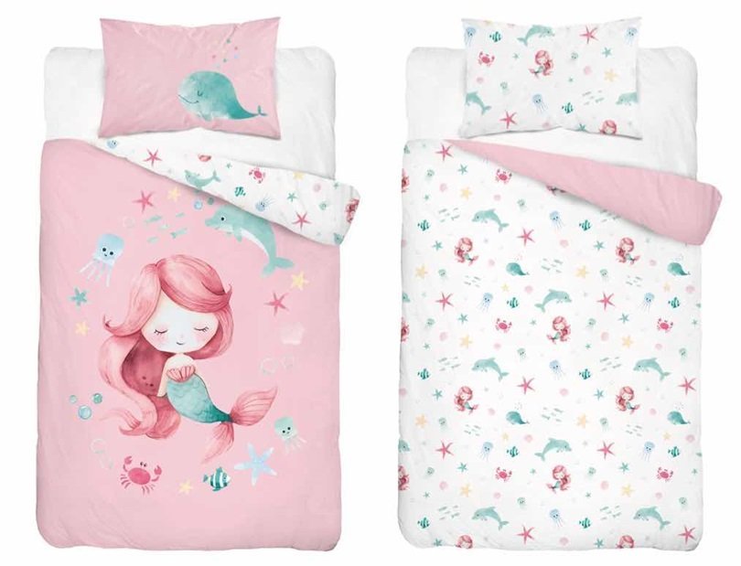 Pościel bawełniana 90x120 5512b syrenka