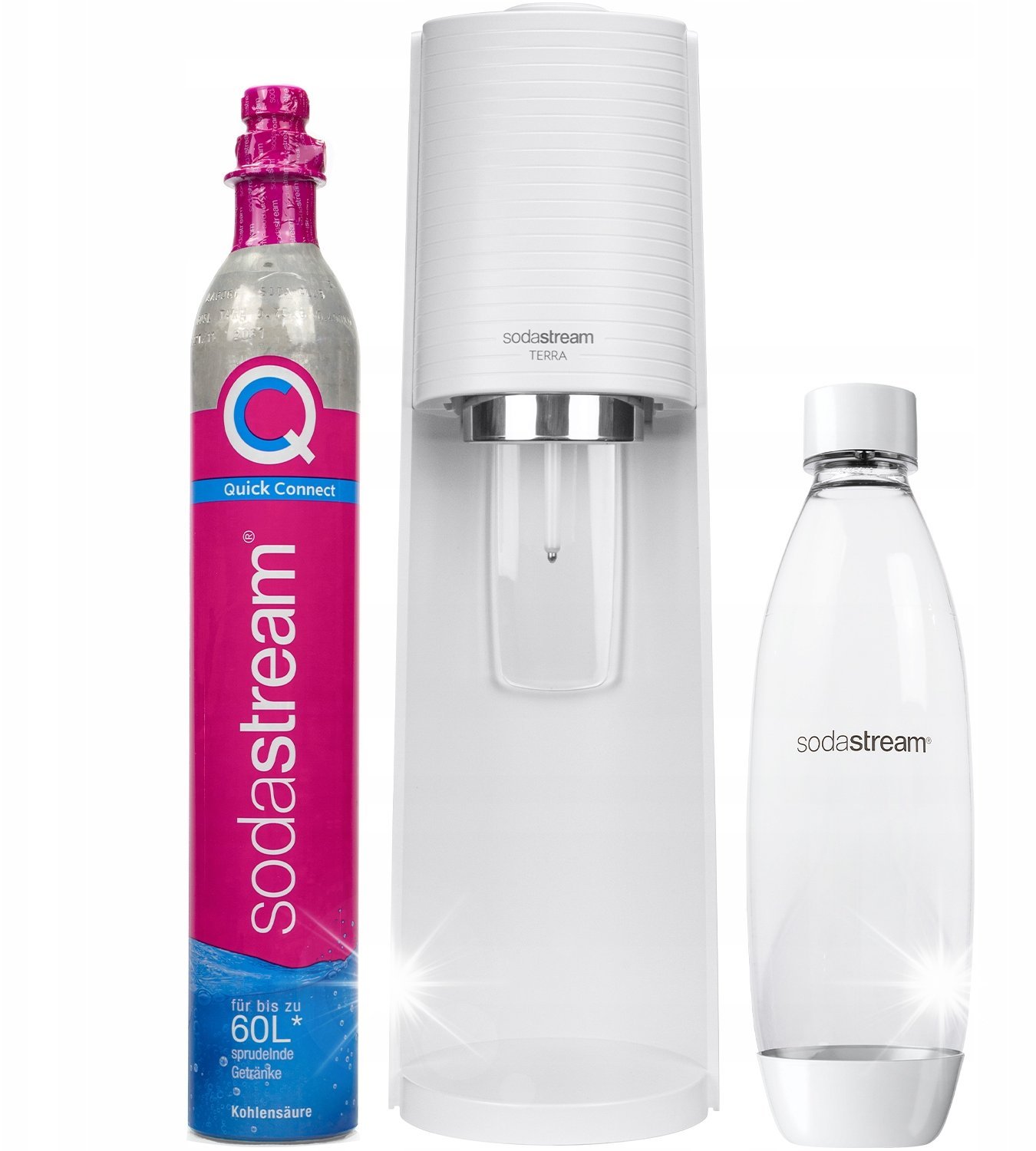 Saturator Sodastream Saturator SodaStream Terra butelka nabój biały