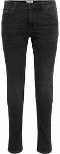 Spodnie męskie - ONLY & SONS Dżinsy "Loom" - Slim fit - w kolorze ciemnoszarym - grafika 1