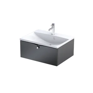 Szafka łazienkowa pod umywalkę Oristo Siena 60 cm czarny mat OR45-SD1S-60-8 - Szafki łazienkowe - miniaturka - grafika 1