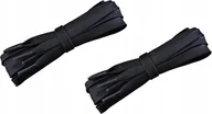 Akcesoria obuwnicze - WOSKOWANE Szerokie Sznurowadła CZARNE Sznurówki 160 cm PŁASKIE 8 mm G16-16 - miniaturka - grafika 1