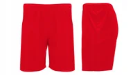 Spodenki damskie - Krótkie Spodenki Szorty Sportowe Dziecięce WF DORTMUND CZERWONE 164 CM - miniaturka - grafika 1