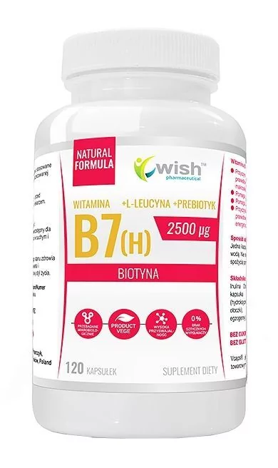 Wish Pharmaceutical Wish Biotyna Witamina B7 (H) 2500 g - 120 kaspułek WISH101