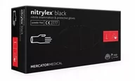 Rękawiczki jednorazowe - Mercator Medical Rękawice Nitrylex BLACK 100 L 32-0006 - miniaturka - grafika 1