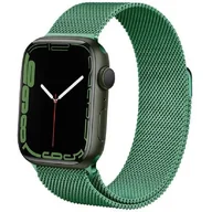 Akcesoria do zegarków - CRONG Pasek Milano Steel do Apple Watch 38/40/41 mm (zielony) - miniaturka - grafika 1