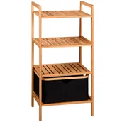 Szafki łazienkowe - Szafka łazienkowa Z KOSZEM regał do łazienki z półkami ORGANIZER 44x34x94cm - miniaturka - grafika 1