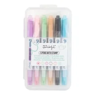 Długopisy - Mr.Wonderful zestaw 6 kolorowych długopisów ze stemplem – stwórz własną magię - miniaturka - grafika 1