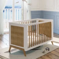Łóżeczka i kojce - Łóżeczko Rosnące Z Dzieckiem Rattan 60 X 120 - Neige Marelia - miniaturka - grafika 1