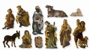 Figurki Figury do Szopki - maks. 9cm wysokie - 11 elementy- NAJPIĘKNIEJSZE - Ozdoby bożonarodzeniowe - miniaturka - grafika 1