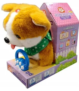 ELEFUN SWEET FURRY PET Interaktywny pluszowy zwierzak na smyczy PIESEK - Zabawki interaktywne dla dzieci - miniaturka - grafika 1