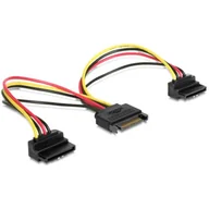 Kable komputerowe i do monitorów - Delock Kabel do dysku Zasilający SATA M -2x SATA F , 0.15 m 60128 - miniaturka - grafika 1