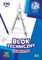 Szkolne artykuły papiernicze - ASTRA Blok techniczny A3 170g ASTRA p10   cenaz a 1 sztukę - miniaturka - grafika 1