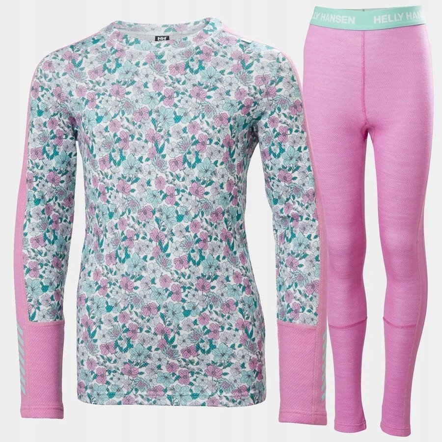 Bielizna dziecięca Helly Hansen Jr Lifa Merino Set - Meta Pink - 146