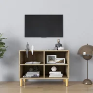 Szafki RTV - vidaXL Lumarko Szafka TV z drewnianymi nóżkami, dąb sonoma, 69,5x30x50 cm 805926 - miniaturka - grafika 1