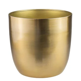 Osłonka doniczki metalowa Alano 20cm złota - Donice - miniaturka - grafika 1