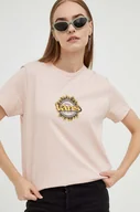 Koszulki sportowe damskie - Vans t-shirt bawełniany kolor różowy - miniaturka - grafika 1