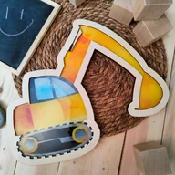 Lampy stojące - Koparka - Nocna lampka LED do pokoju dziecka - miniaturka - grafika 1