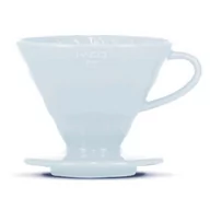 Zaparzacze i kawiarki - Hario Ceramiczny dripper V60-02 błękitny + 40 szt. filtrów 48.82. HAVM-02JN - miniaturka - grafika 1