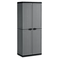 Skrzynie ogrodowe - Kiss KIS szafka z tworzywa sztucznego "Jolly" wysokiej, 1 sztuki, ciemnoszare/czarne, 9732000 0444 01 9732000 0444 01 - miniaturka - grafika 1