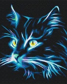 Malowanie po numerach - Artnapi 40x50cm Zestaw Do Malowania Po Numerach - Neonowy Kot Malowanie Po Numerach - Na Drewnianej Ramie - miniaturka - grafika 1