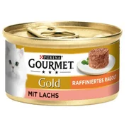 Mokra karma dla kotów - GOURMET Gold Subtelne ragout 12 x 85 g Łosoś - miniaturka - grafika 1