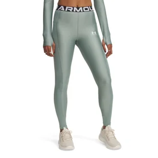 Damskie legginsy treningowe Under Armour Heatgear Rib Legging - zielone - Legginsy - miniaturka - grafika 1
