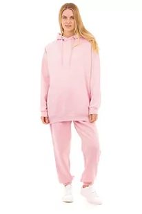 M17 Damska bluza z kapturem z recyklingu, miękka, przytulna bluza z kapturem, bluza z długim rękawem, z kieszenią (rozmiar XS, różowa), różowy, XS - Bluzy damskie - miniaturka - grafika 1