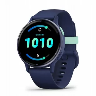 Zegarek Zegarek Garmin 010-02862-12 Vivoactive 5 w kolorze Navy z kopertą w kolorze Navy i silikonowym paskiem - Zegarki męskie - miniaturka - grafika 2