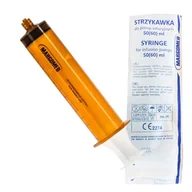Meble i wyposażenie gabinetów medycznych - Strzykawka do pompy infuzyjnej 50ml bursztynowa Margomed 1szt - miniaturka - grafika 1