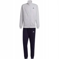 Dresy męskie - Dres męski adidas Logo Graphic Track Suit szaro-granatowy H61134 M - miniaturka - grafika 1