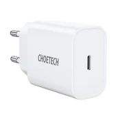 Ładowarki do telefonów - Choetech ładowarka sieciowa USB Typ C PD 20W biały (Q5004 V4) Q5004-V4-EU-WH - miniaturka - grafika 1