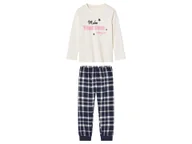 Piżamy dla dziewczynek - lupilu® Piżama dziewczęca z bawełny, 2-częściowa (110/116, Biały) - miniaturka - grafika 1