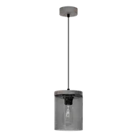 Lampy sufitowe - Britop Skandynawska LAMPA wisząca MONSUN 161859157 szklana OPRAWA loftowy zwis przydymiony drewno - miniaturka - grafika 1
