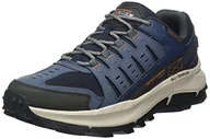 Trampki męskie - Skechers Męskie trampki NVOR 237501, skóra granatowa/siatka/pomarańczowe wykończenie, 6 UK - miniaturka - grafika 1