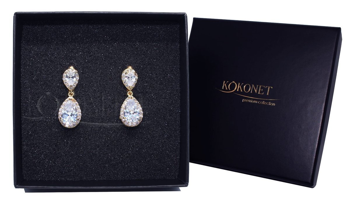 Kolczyki ślubne MIGDAL gold clip