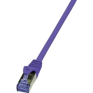 Kable miedziane - LogiLink kabel krosowy cq302vs "Cat6 a S/FTP PrimeLine AWG27 PIMF LSZH, 0,50 m" szary CQ302VS - miniaturka - grafika 1