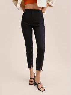 Spodnie damskie - Mango Spodnie materiałowe Nora 27075799 Czarny Slim Fit - grafika 1