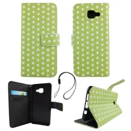 Etui i futerały do telefonów - Etui na telefon komórkowy Etui na telefon komórkowy Samsung Galaxy A5 2016 Polka Dot Green White - miniaturka - grafika 1